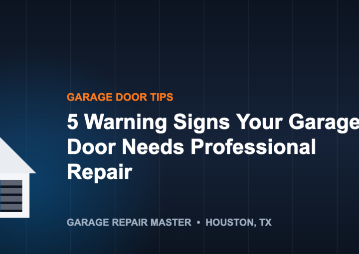 5 Warning Signs Your Garage Door Needs Professional Repair
